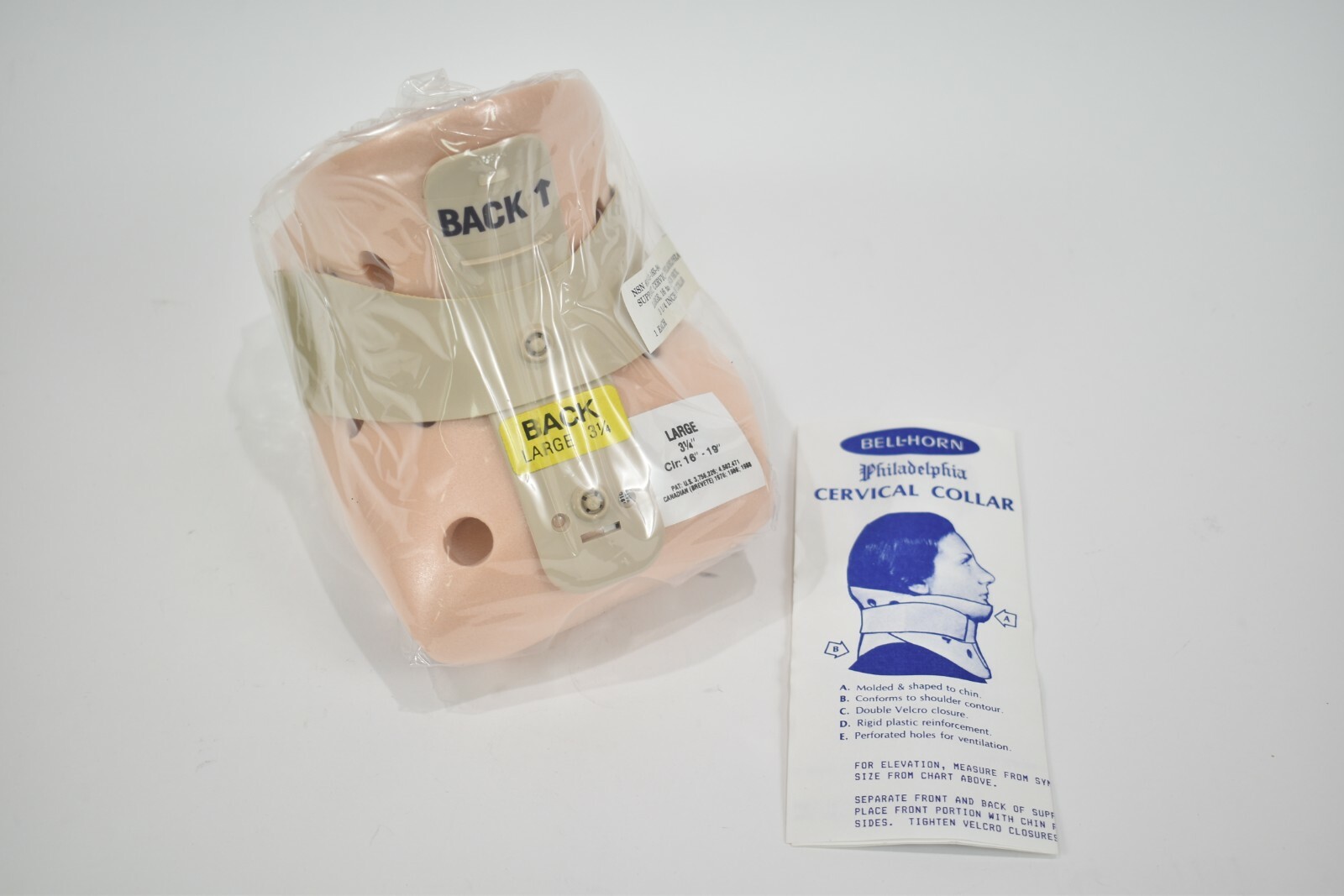 Orthopedic Cervical Support Collar Large 16 – 18 Inch Neck – – BOX of 4