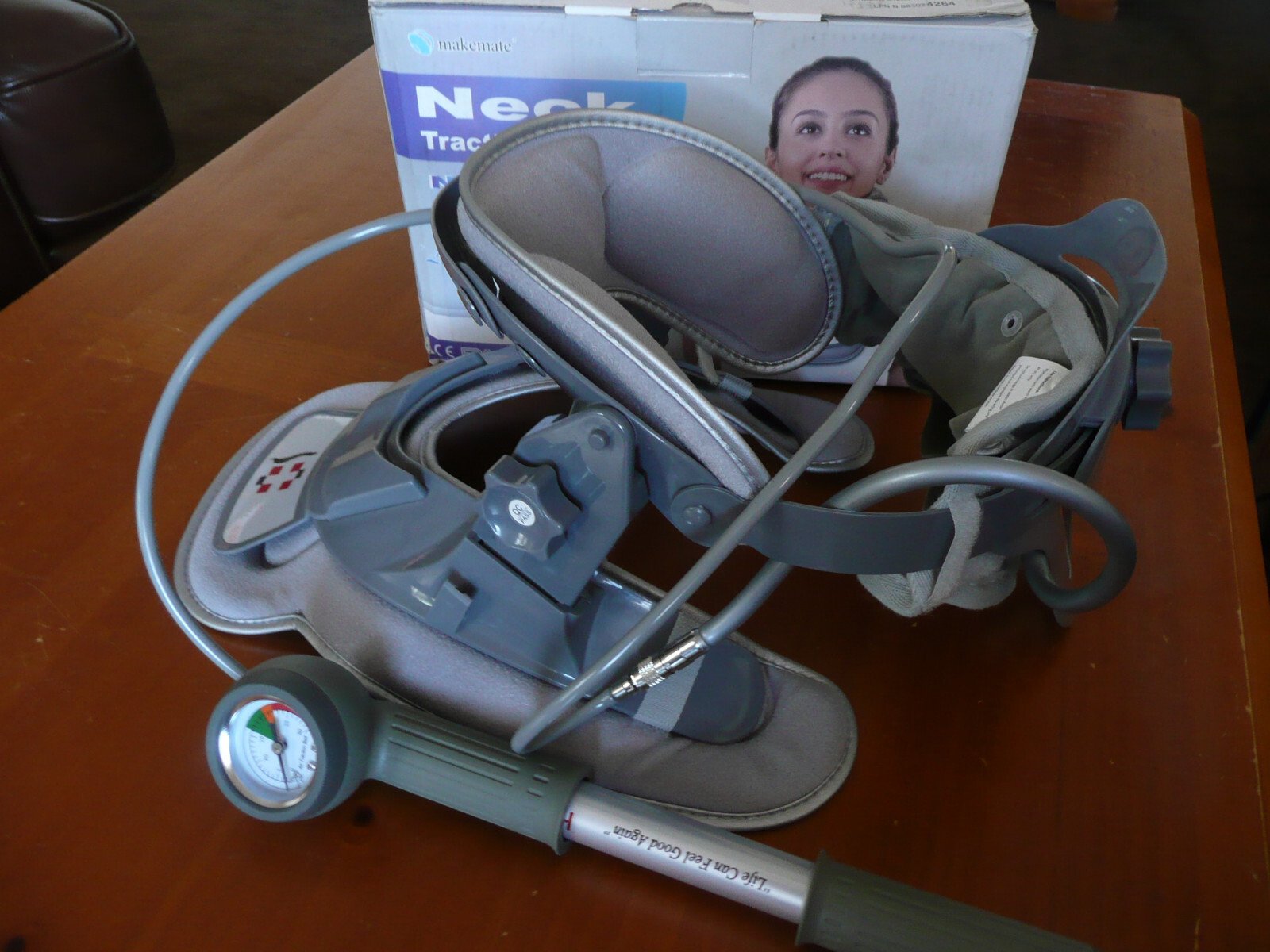 Makemate Neck Traction Device with 3 Power Traction + Airbag Support -NT300