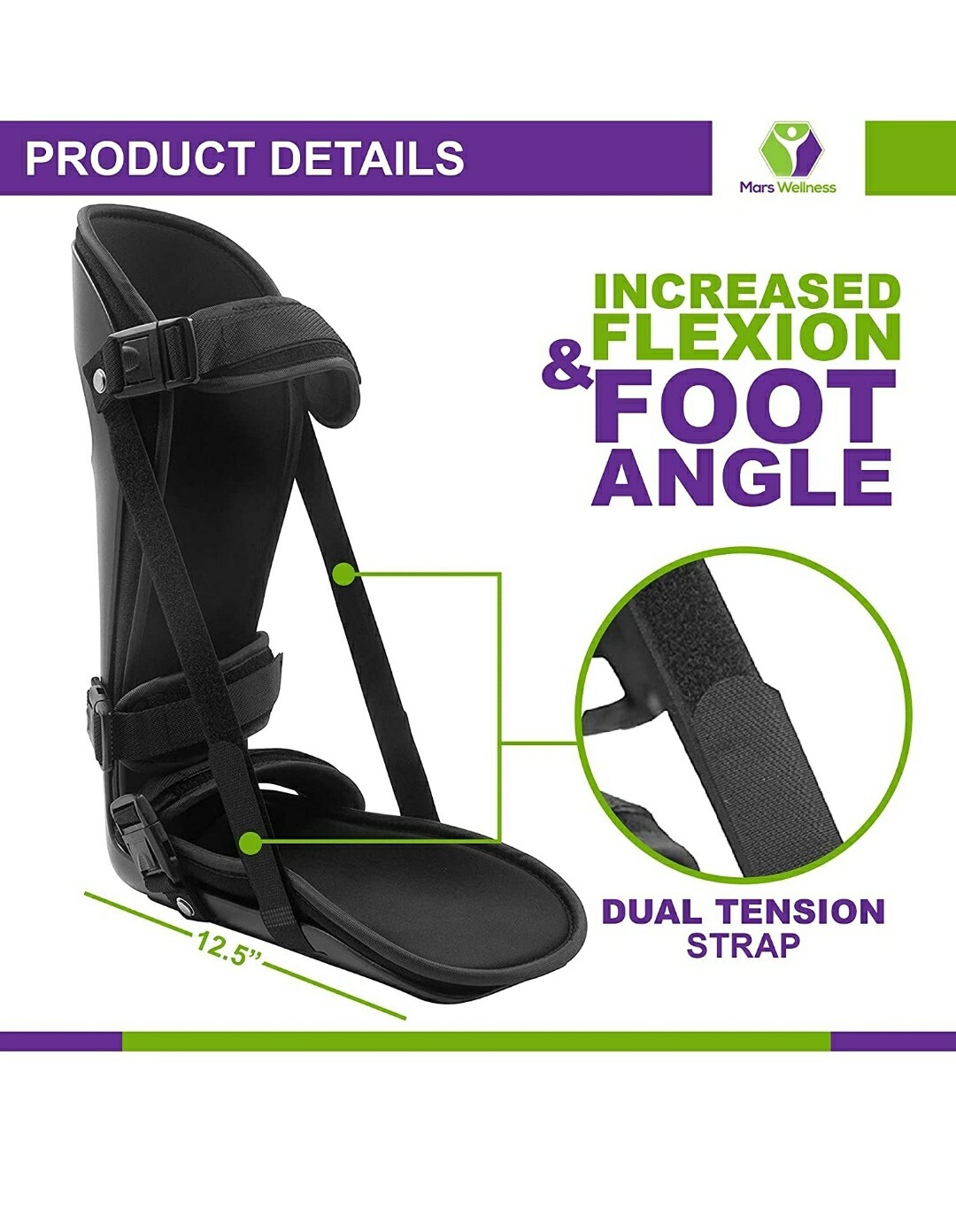 Posterior Night Splint for Plantar Fasciitis, Achilles Tendinitis, Heel Pain – S