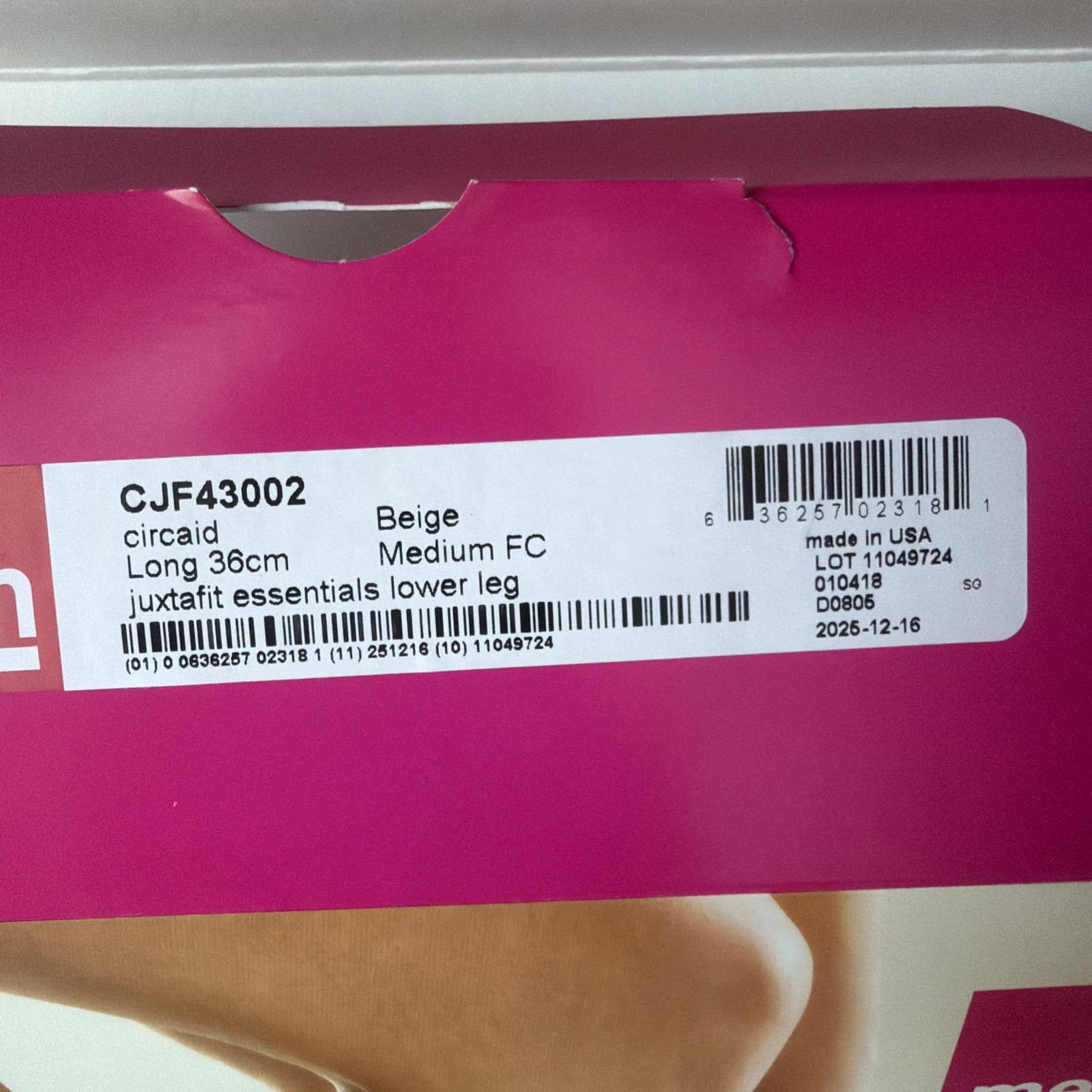 Medi CJF43002 Circaid Long Juxtafit Lower Leg Large 36cm