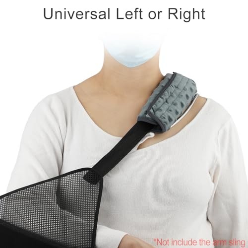 1Pc Arm Sling Padding for Neck Arm Sling Strap Cushion Minky Dot Dark Gray-1pc