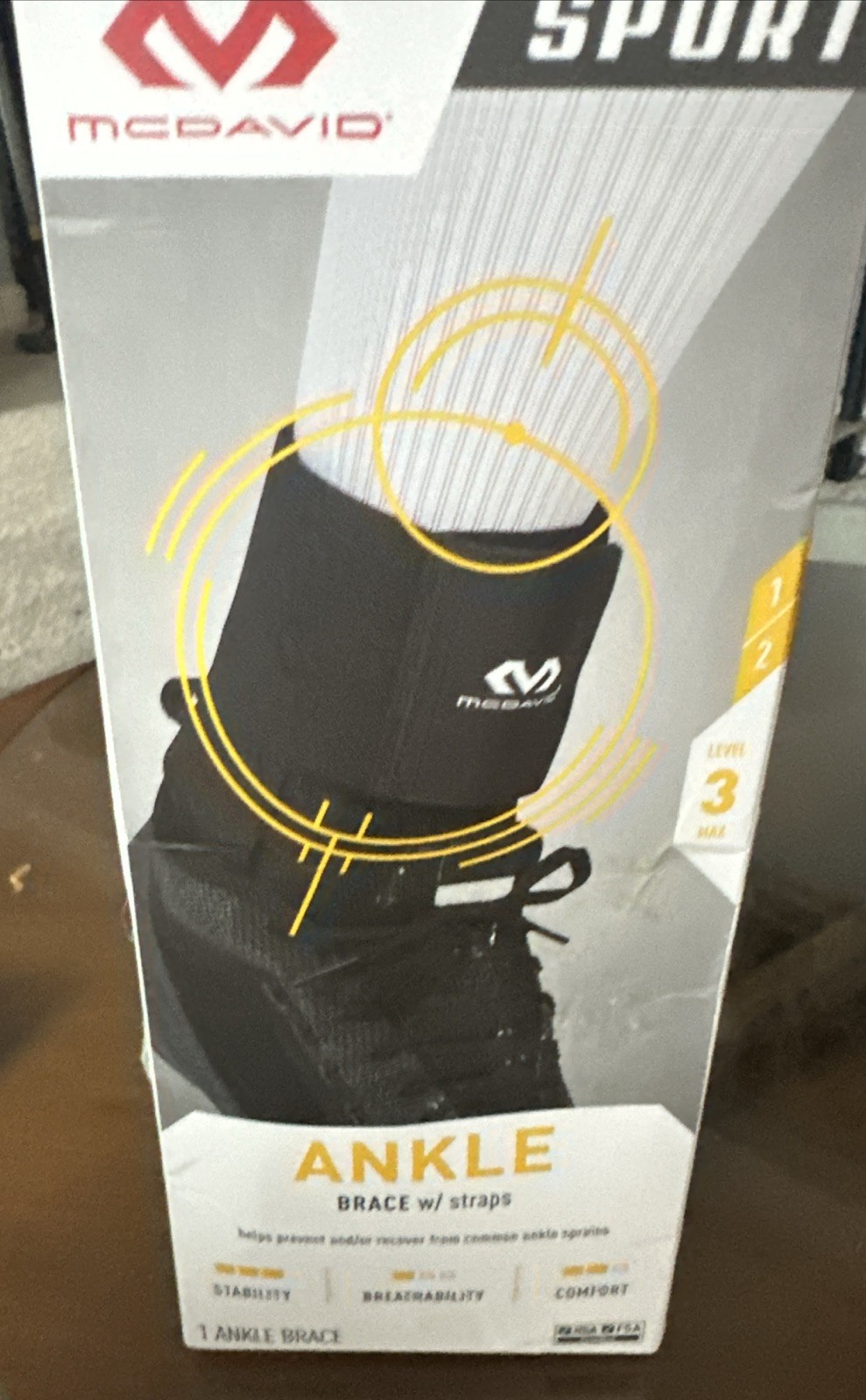 Mc David Sport Ankle Brace With Straps Size M
