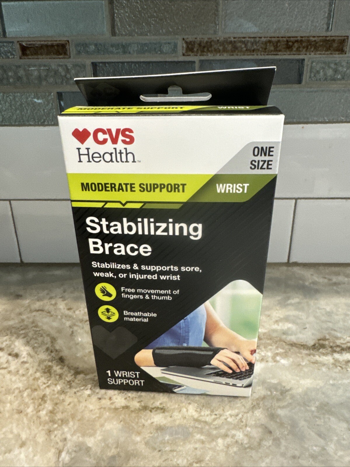 CVS Health Wrist Moderate Support Stabilizing Brace – Wrist Support One Size