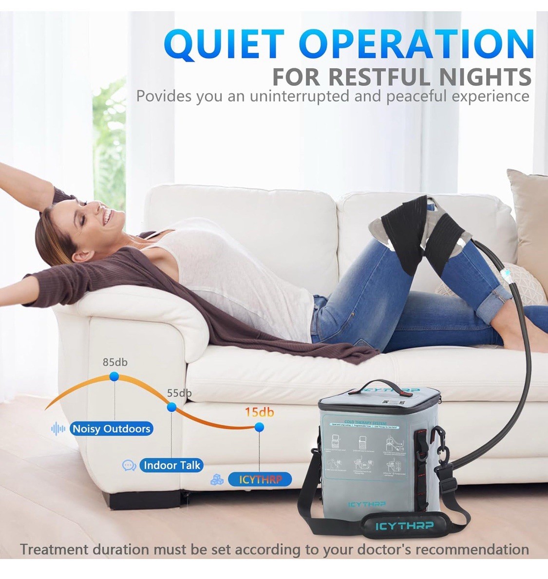 Cold Therapy Machine 12qt with Programmable Timer, Portable Ice Machine for Knee