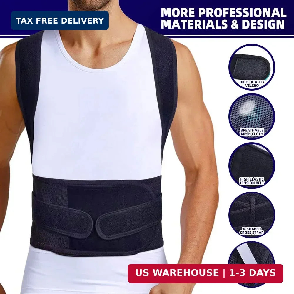 Upgraded Posture Corrector Back Brace for Men and Women, New Version Lumbar Supp