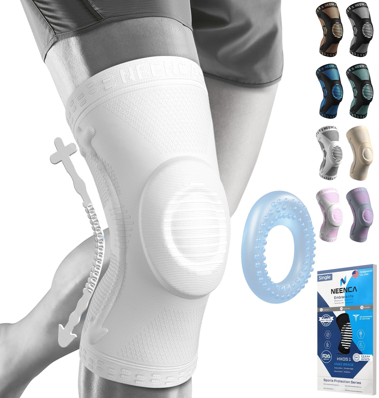 Professional Knee Brace for Knee Pain , Knee with Patella Pad & Side Stabiliz…