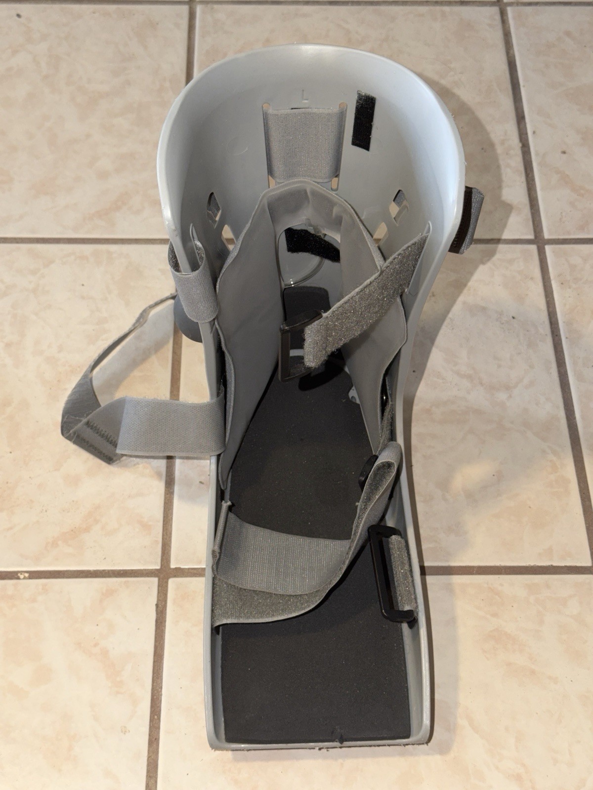 Breg Genesis Walking Boot Sz L Gray Full Shell Pump 3 Strap Post-Op Orthopedic