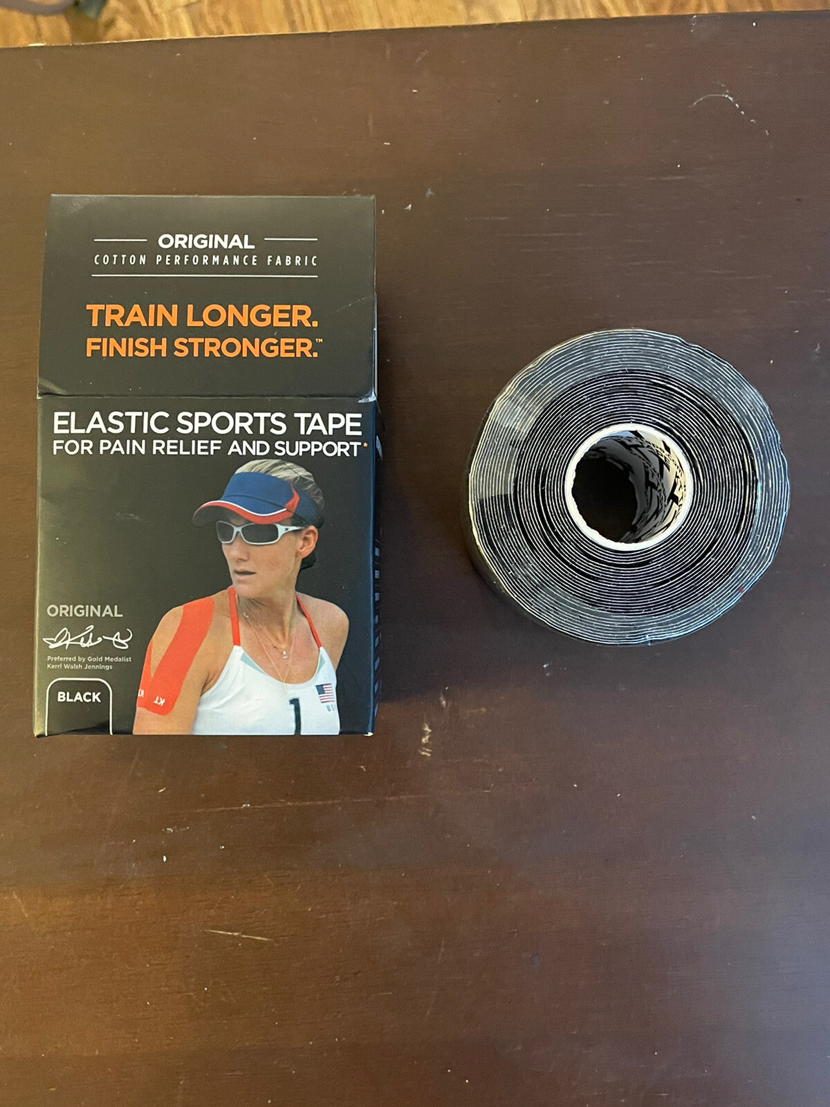 KT Tape Cotton 10″ Precut Kinesiology Therapeutic Sports Roll, 20 Strips, Black