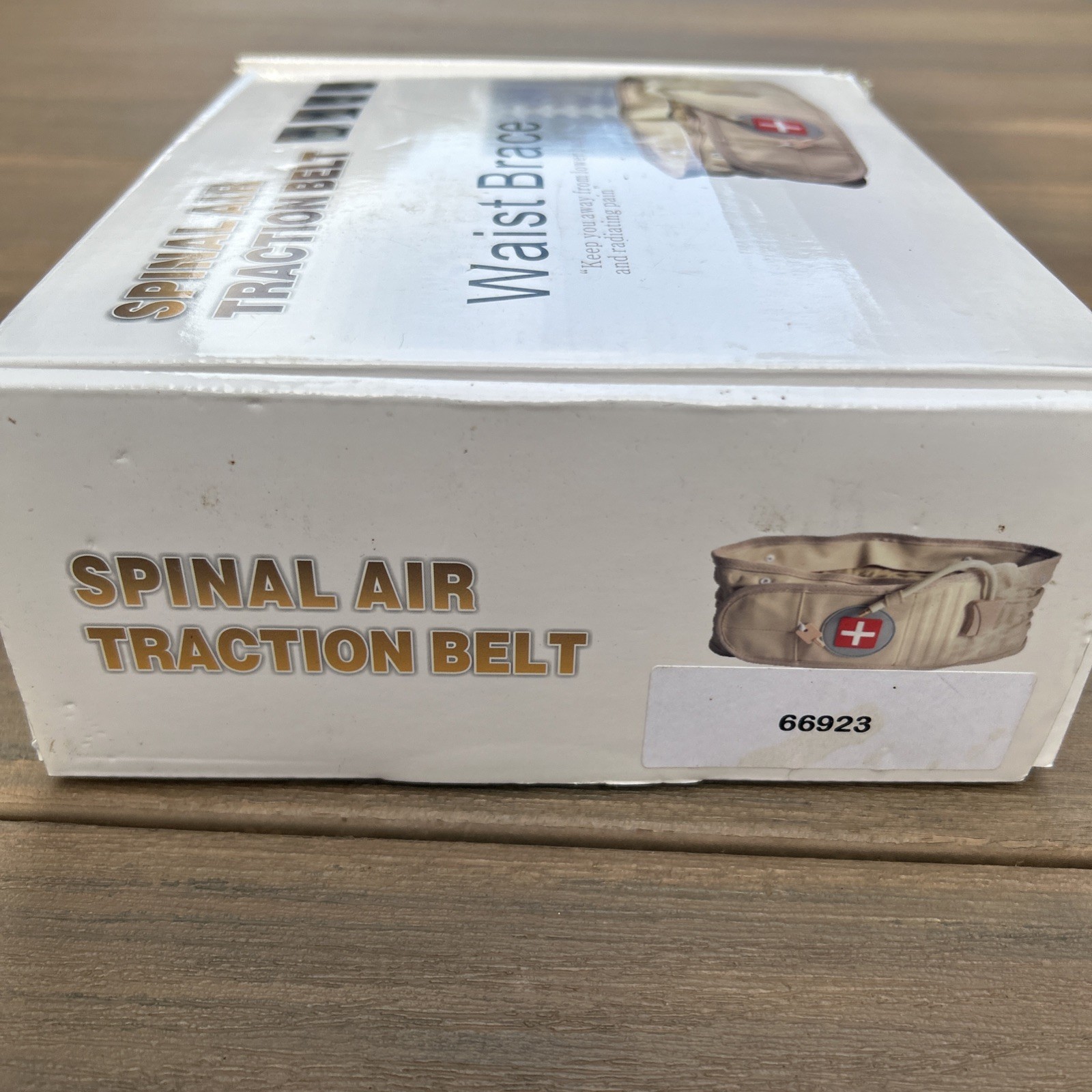 Spinal Air Traction Belt Lumbar Waist Brace Decompression Back Support Tan