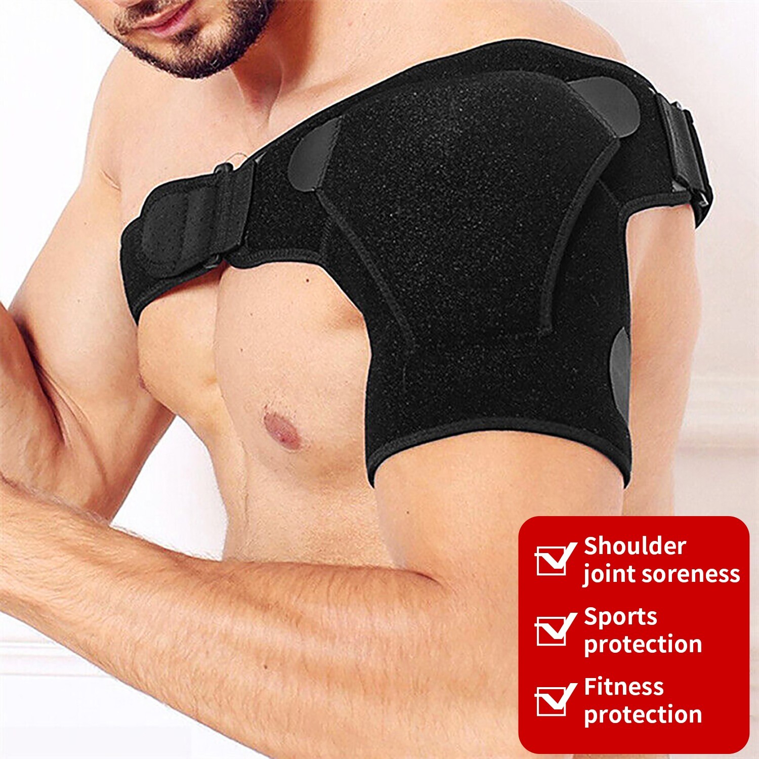 Shoulder Brace Support Compression Sleeve Torn Rotator Cuff AC Joint Pain Relief