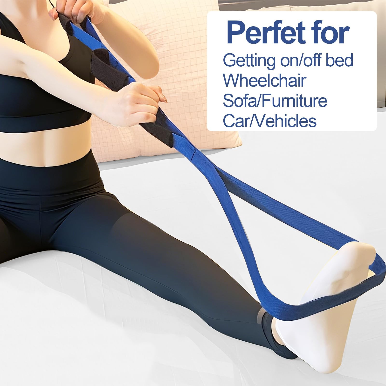 Leg Lifter for After Hip & Knee Surgery Recovery – Rigid Leg Lifter with Larg…
