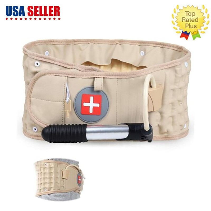Decompression Back Belt Lumbar Support Belt Inflatable Traction Women & Men Use