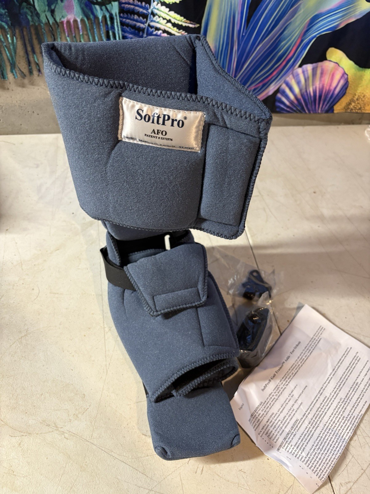 SoftPro AFO Ankle Foot Support Boot Gait Trainer Ambulating Orthotic LARGE NEW
