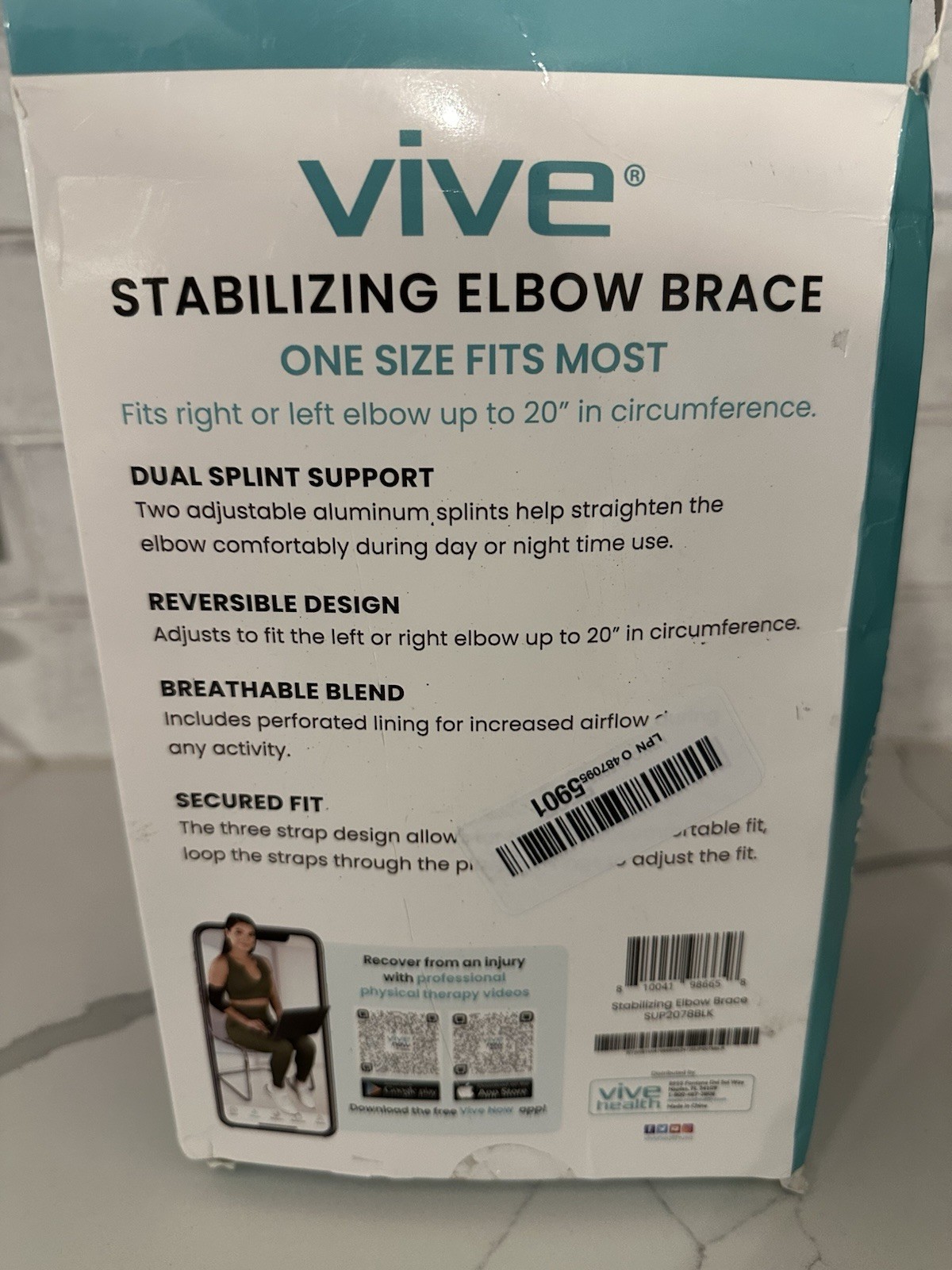 Vive Elbow Brace – Tennis Compression Sleeve, Tendonitis Support for Golfers