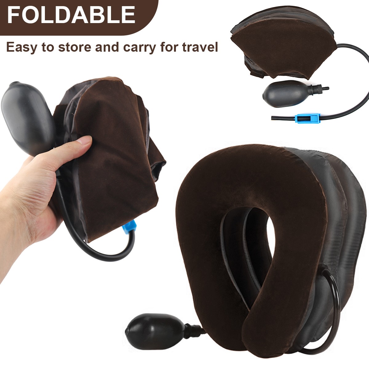 Cervical Neck Traction Device Collar Brace Support Pain Relief Stretcher Therapy