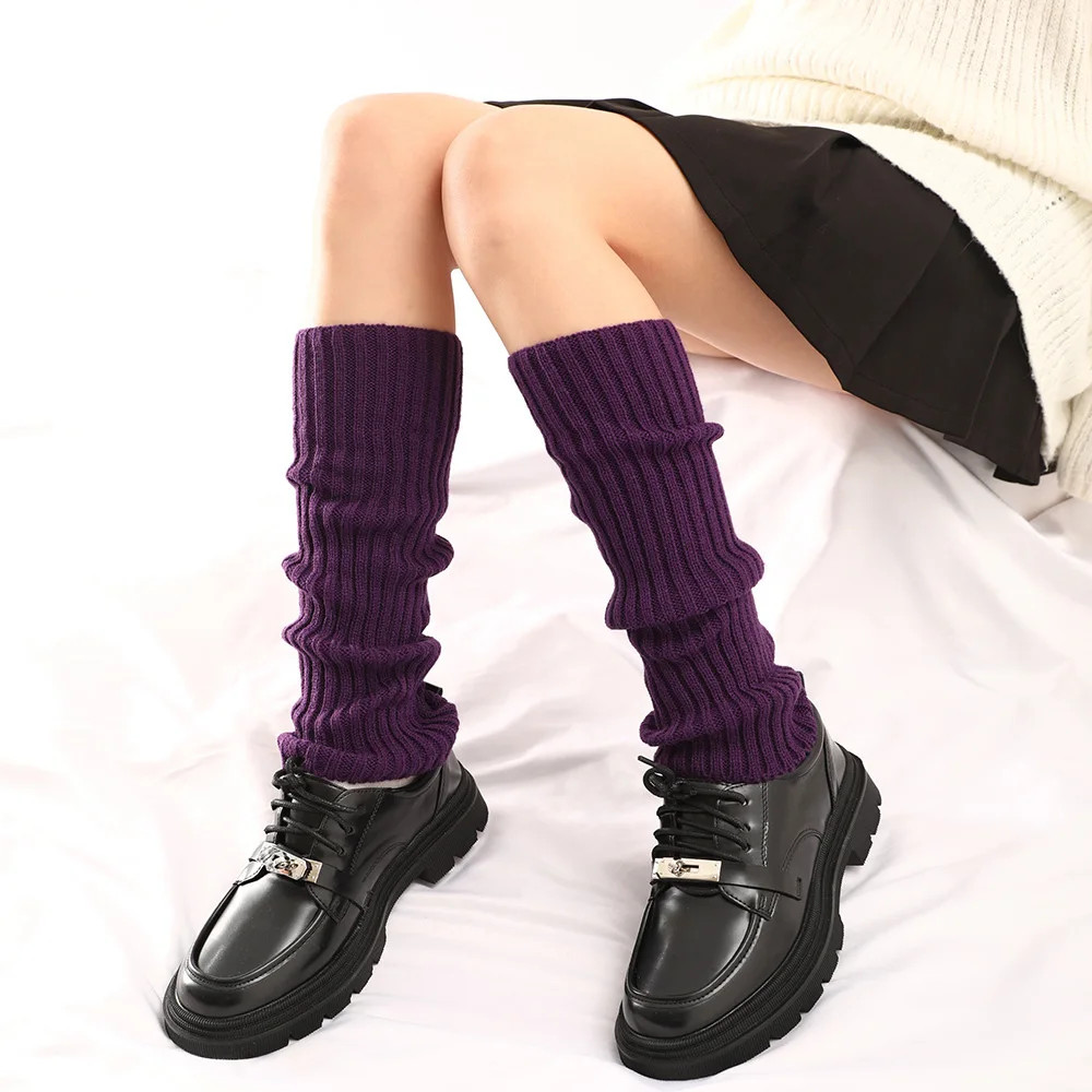 Leg Warmers for Women – Leg Warmers Ribbed Knitted Long Socks for Party Sports