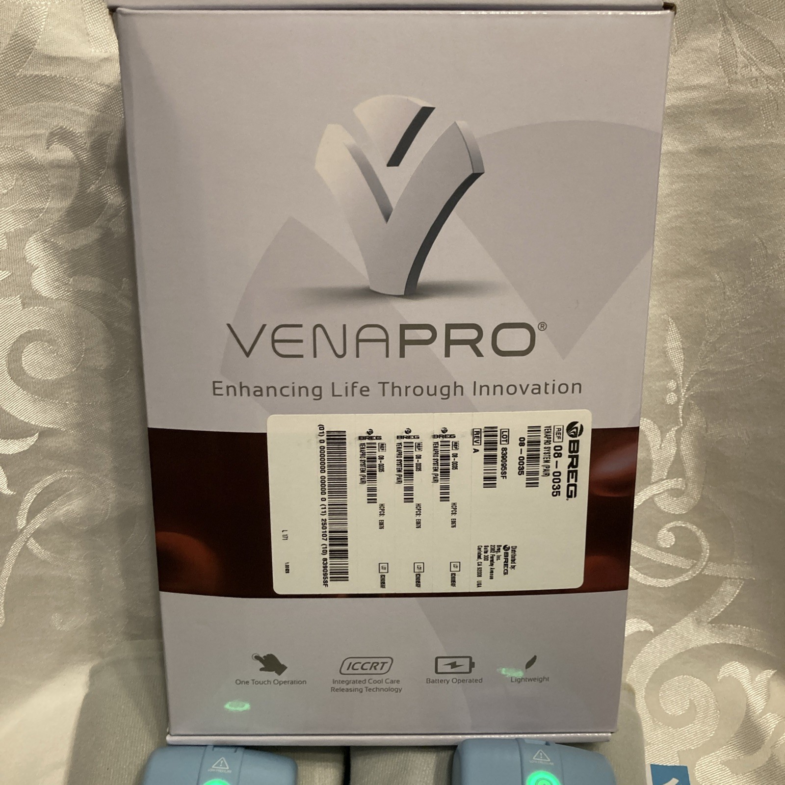 Venapro Air Release Leg Compression Devices Sleeves Easy One Touch Post Surgery