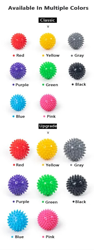 PVC Spiked Massage Ball Trigger Point Fitness Plantar Pain Relief 9cm