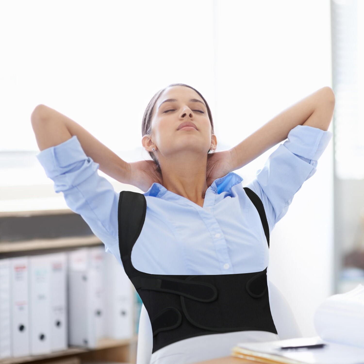 Back Brace Posture Corrector Shoulder Straightener Upper Lower Back