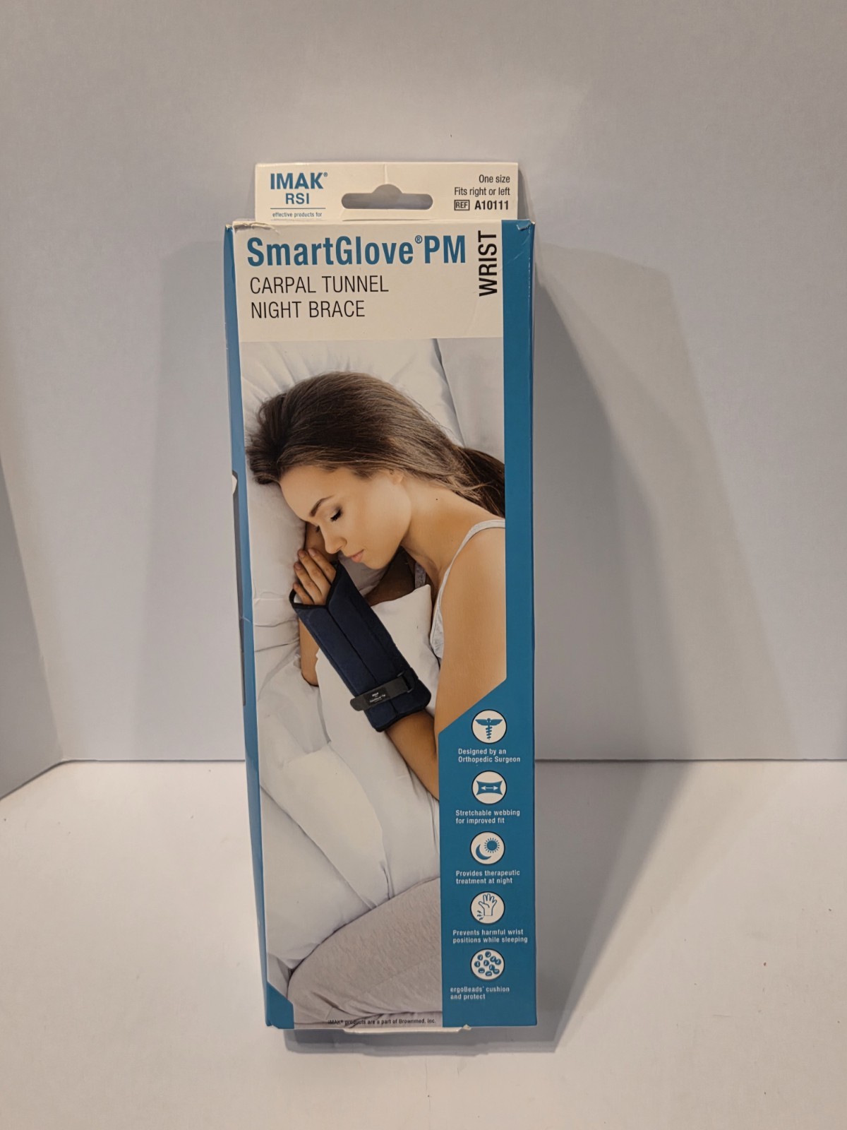 Brownmed IMAK SmartGlove PM Carpal Tunnel Night Brace Reversible Wrist Support