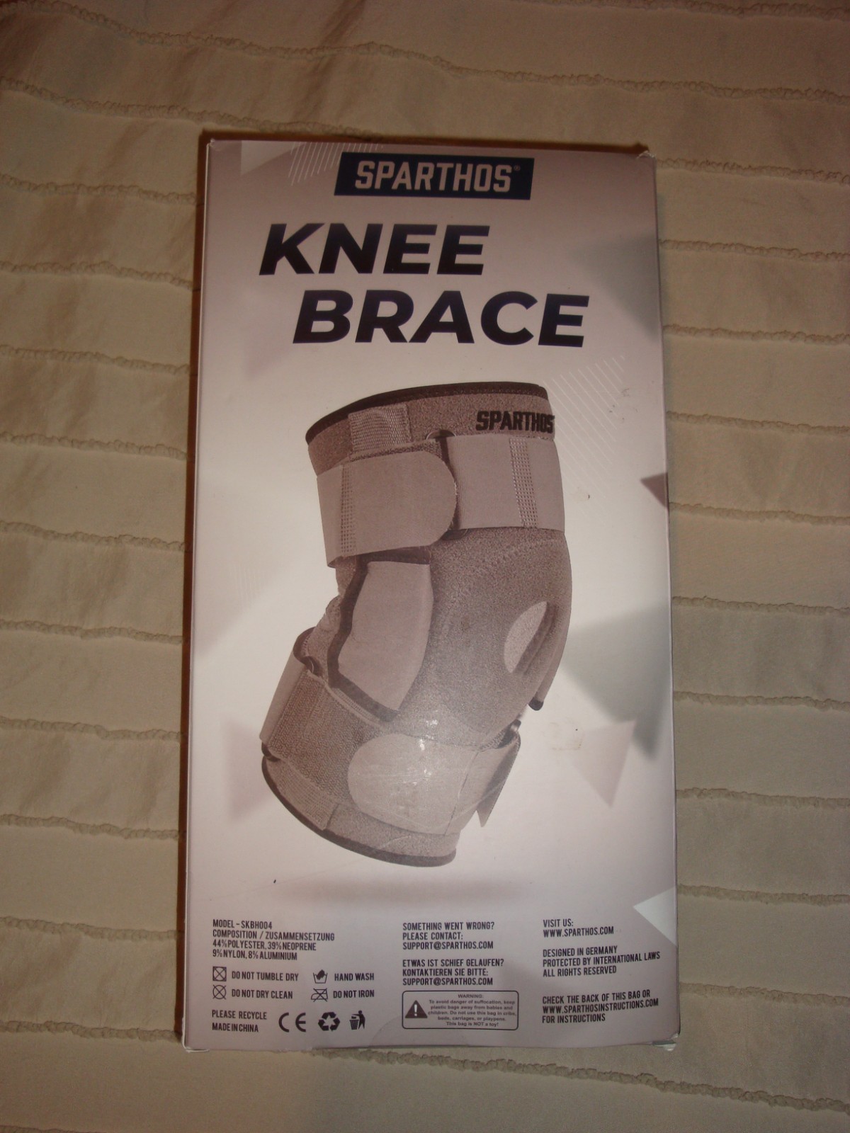Sparthos Hinged Knee Brace Dark Grey 3xl XXXL Size ACL,MCL, Meniscus Tear, Pain