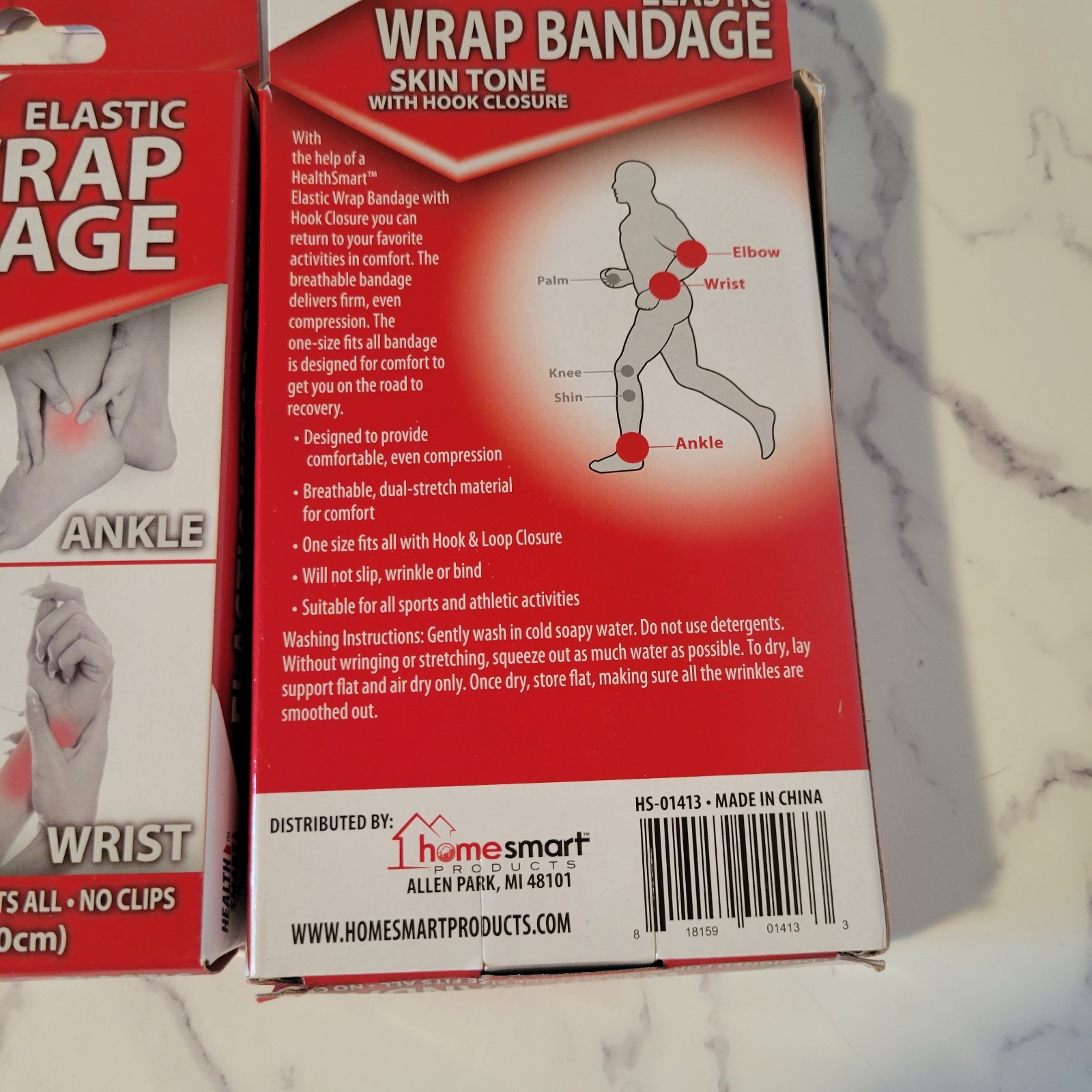 2 H Health Smart Elastic Wrist Ankle and Elbow Support Wrap