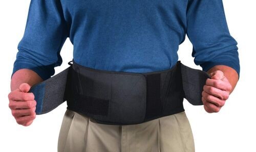 Mueller 255 Lumbar Support Back Brace w/ Removable Pad Custom Fit 28″- 50″ Waist