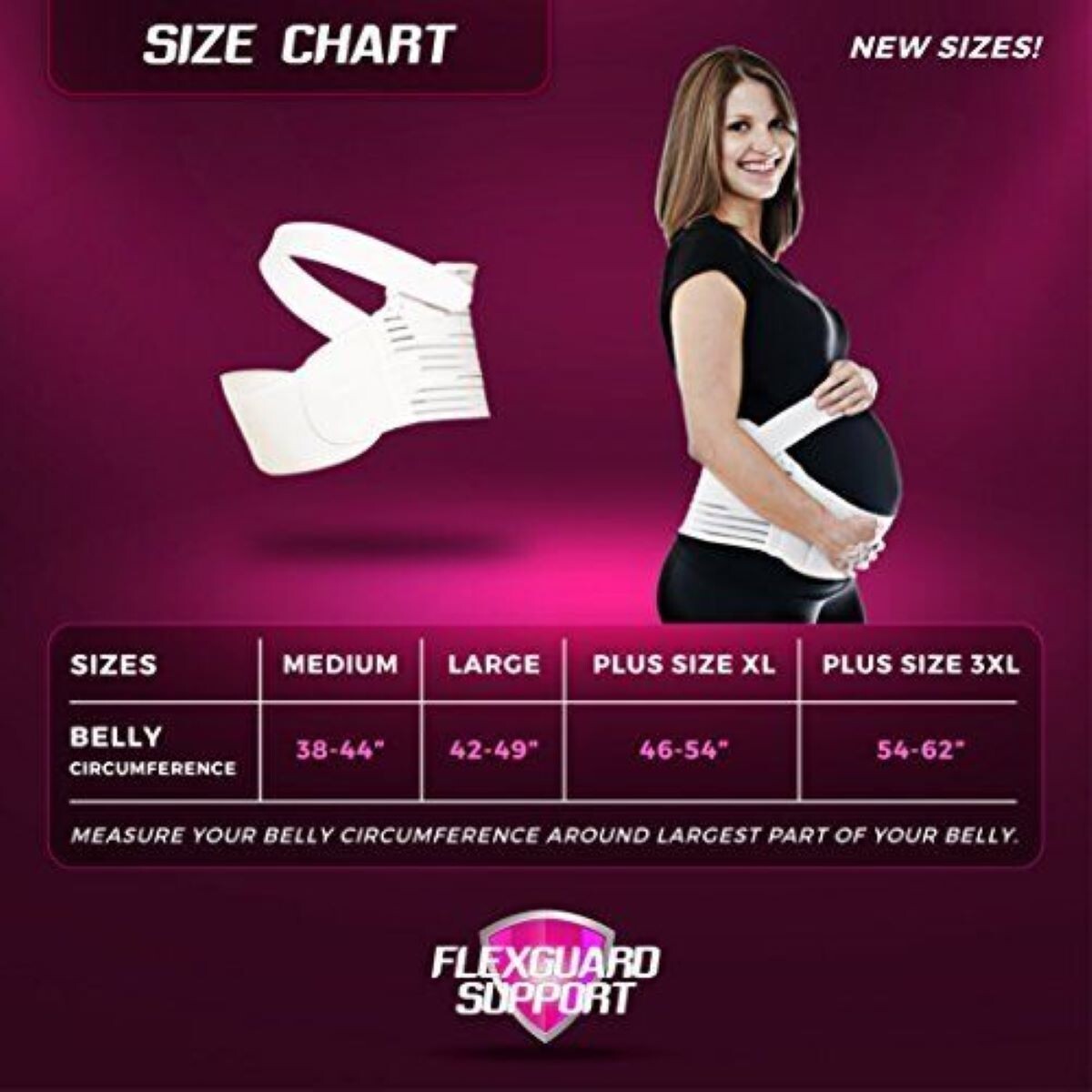 FlexGuard Pregnancy Belly Support Band – Maternity Belt & Brace – Large