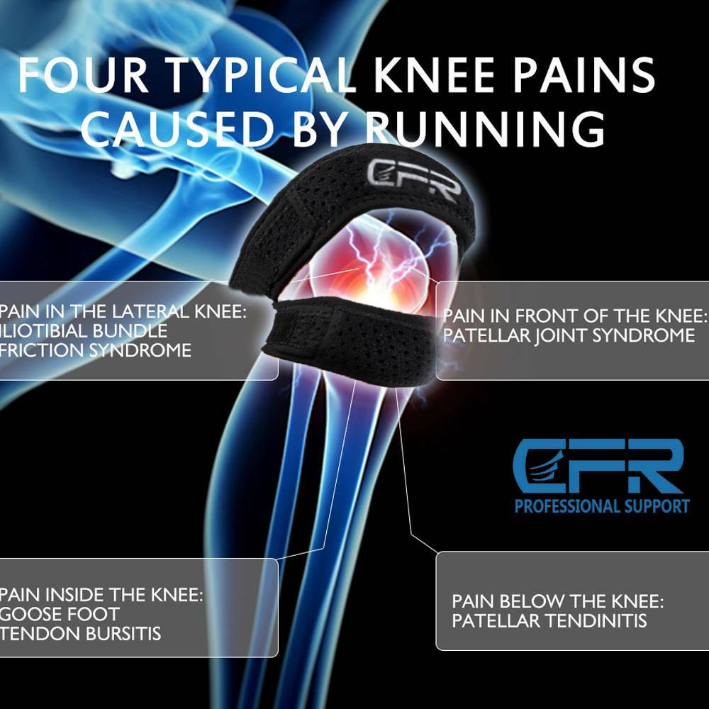 Knee Compression Brace Support Patella Strap Sport Joint Pain Arthritis Relief