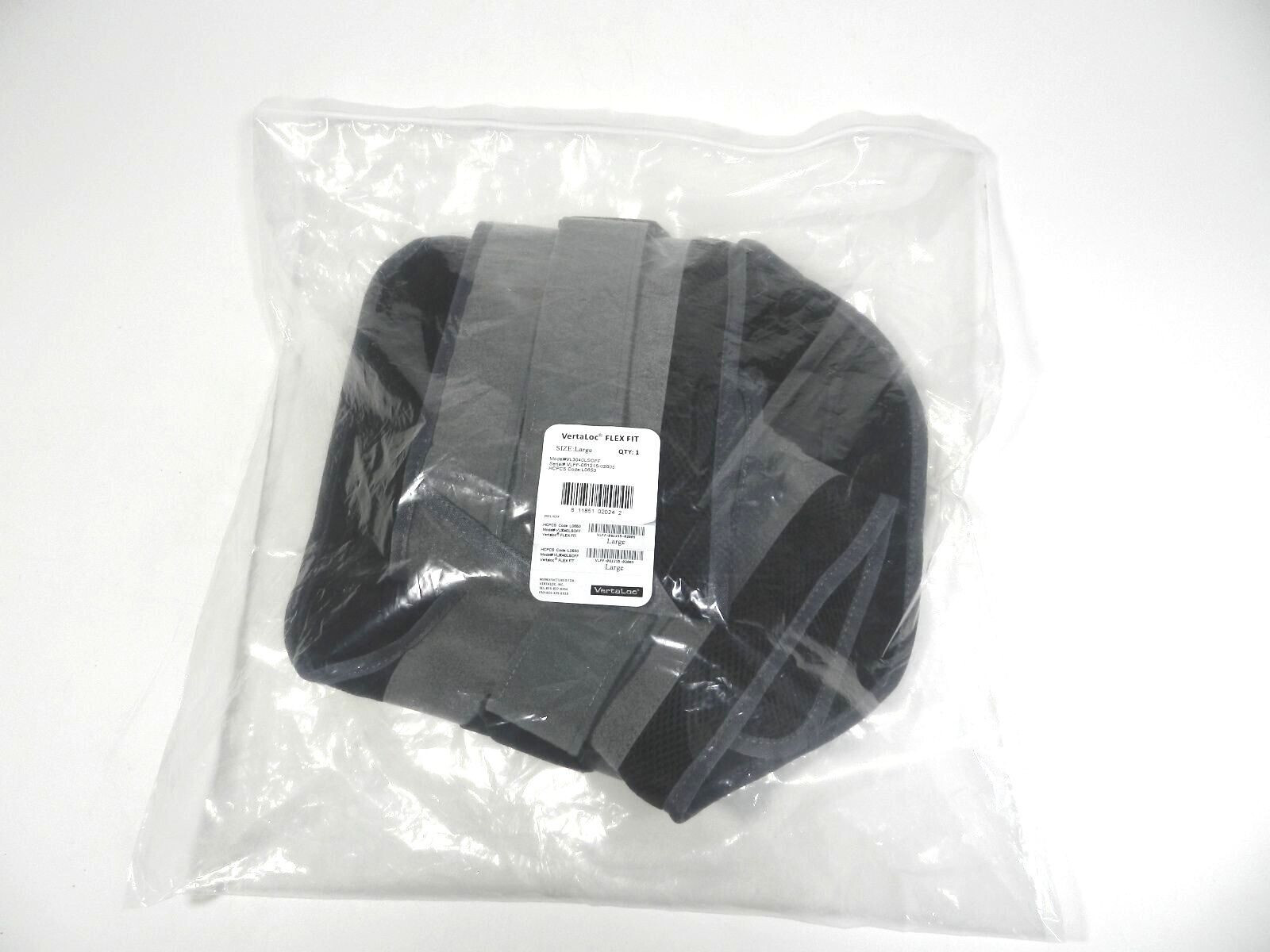 VertaLoc Flex Fit Lumbar-Sacral Orthosis (LSO) Back Brace Size Large New