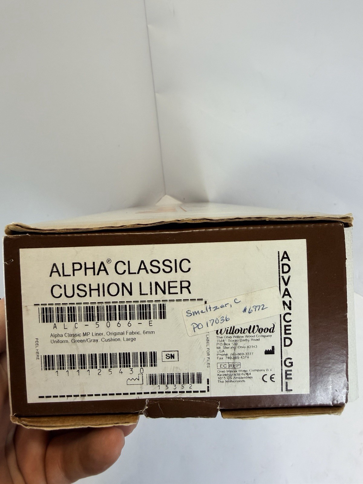 WILLOWWOOD ALPHA CLASSIC CUSHION LINER 6MM GREEN/GRAY LARGE “”BRAND NEW””
