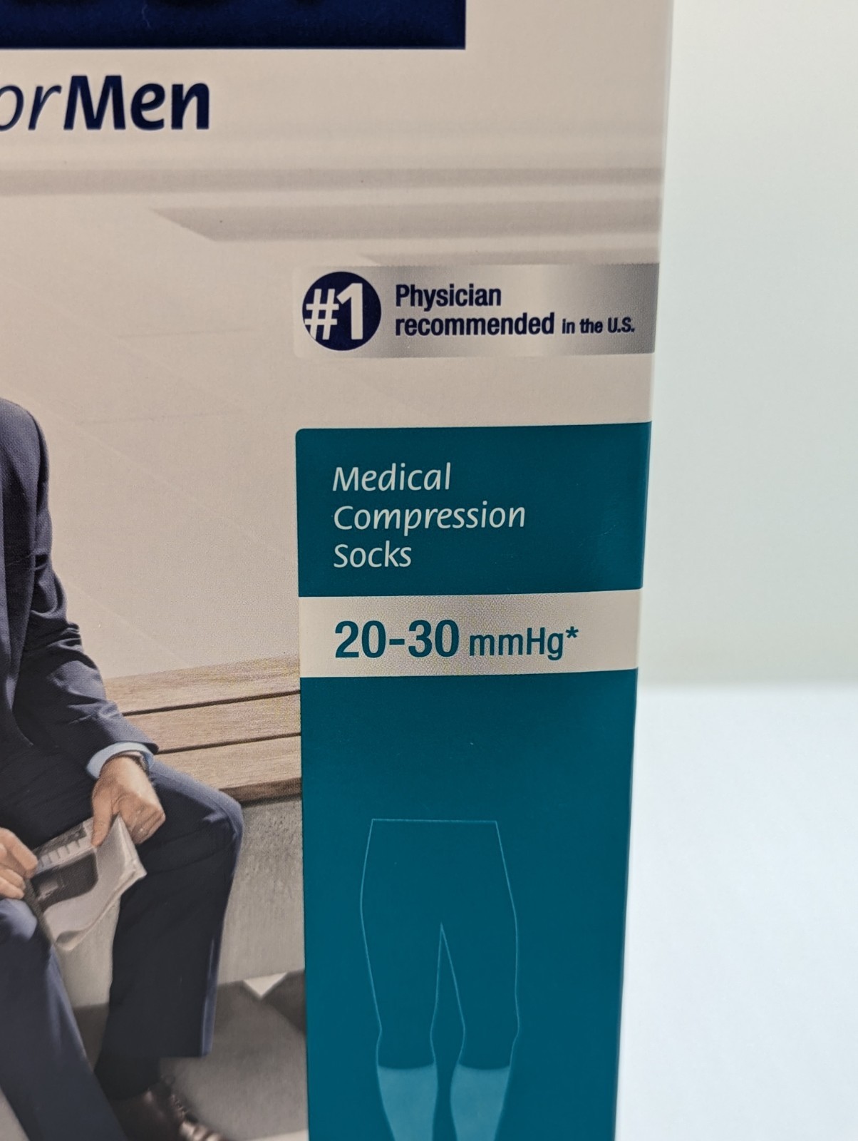 Jobst Men’s Compression Socks KHAKI 20-30 mmhg XLarge Knee CT Knee High XL NEW