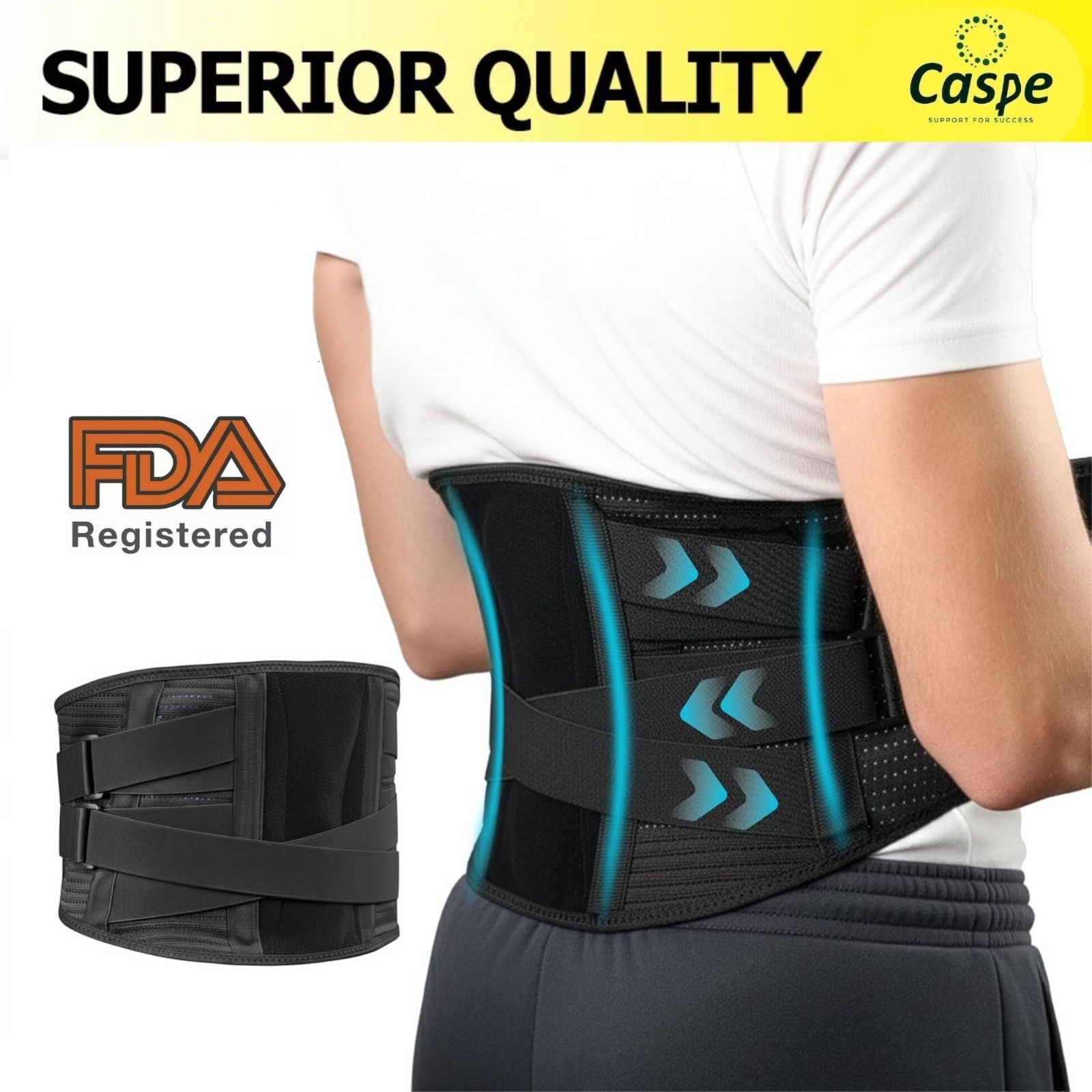 Lumbar Waist Lower Back Support Brace Adjustable Belt GYM Weight Lifting Fitness