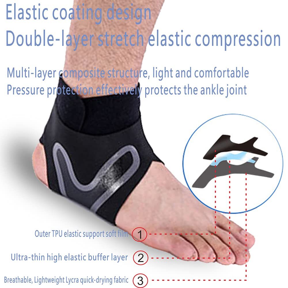 Sport Compression Ankle Support Ankle Stabilizer Brace Tendon Pain Relief Straps