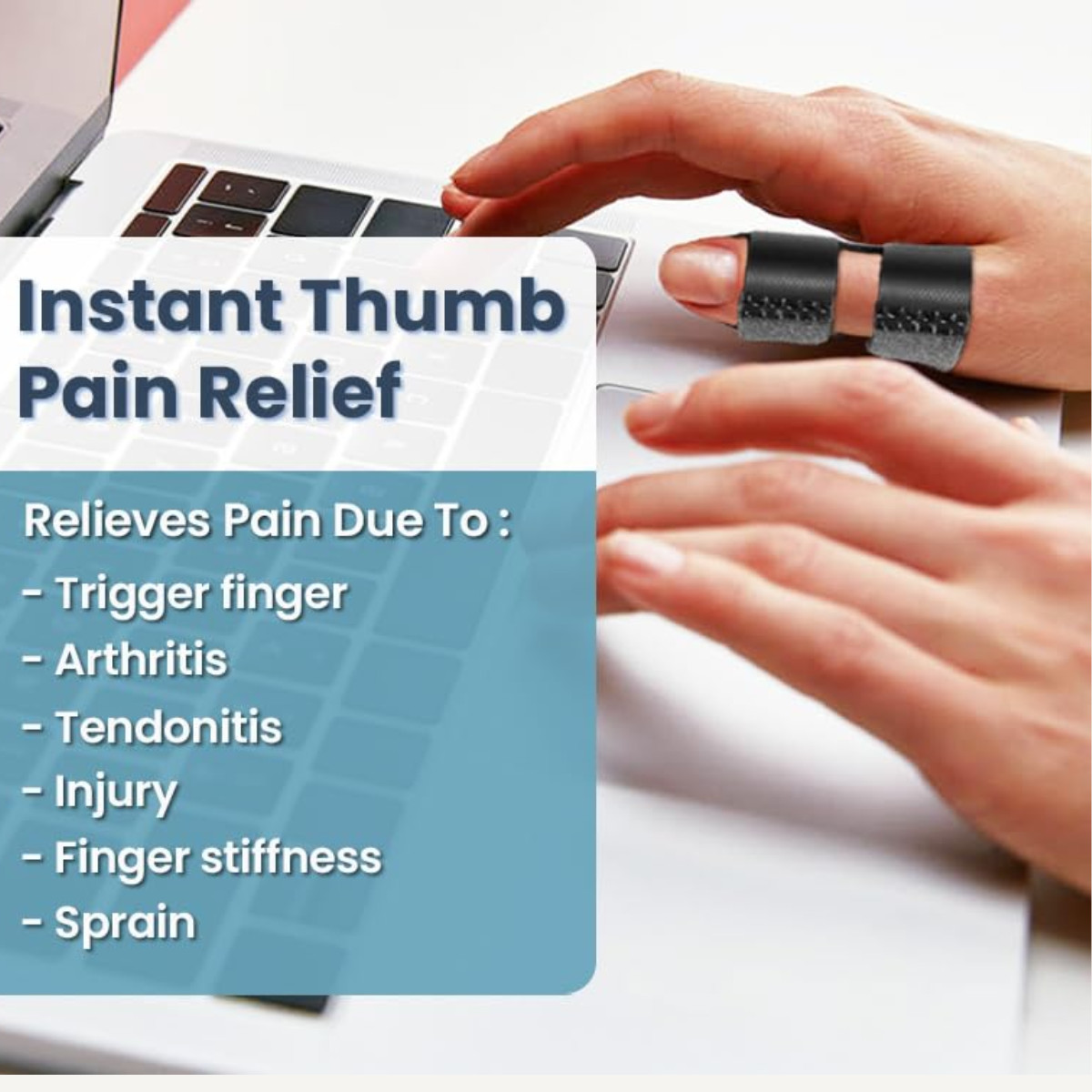 Thumb Splint (2 Pack) Trigger Thumb Splint, Thumb Brace for Pain Relief, Knuckle