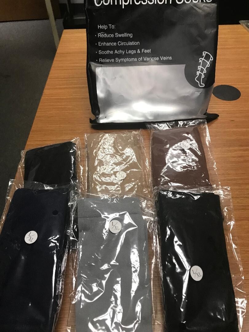 Compression Socks Men’s (L-XL)-Six Pairs
