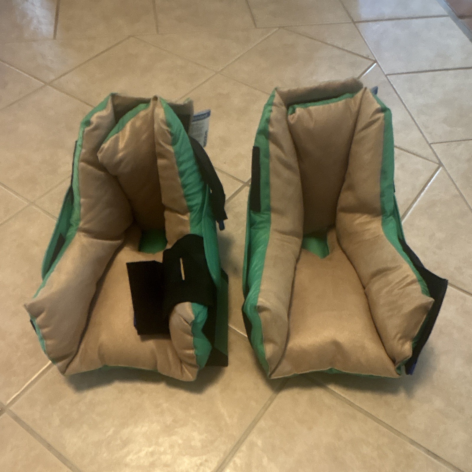 Lot Of 2 EHOB TruVue Heel Protector Boot Standard Size Green With Wedges