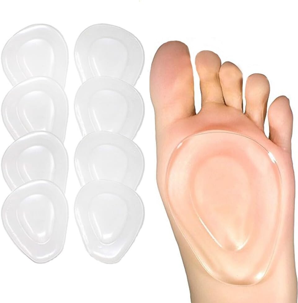 Metatarsal Pads Ball of Foot Cushions 8 Pack Gel Pain Relief for Men Women
