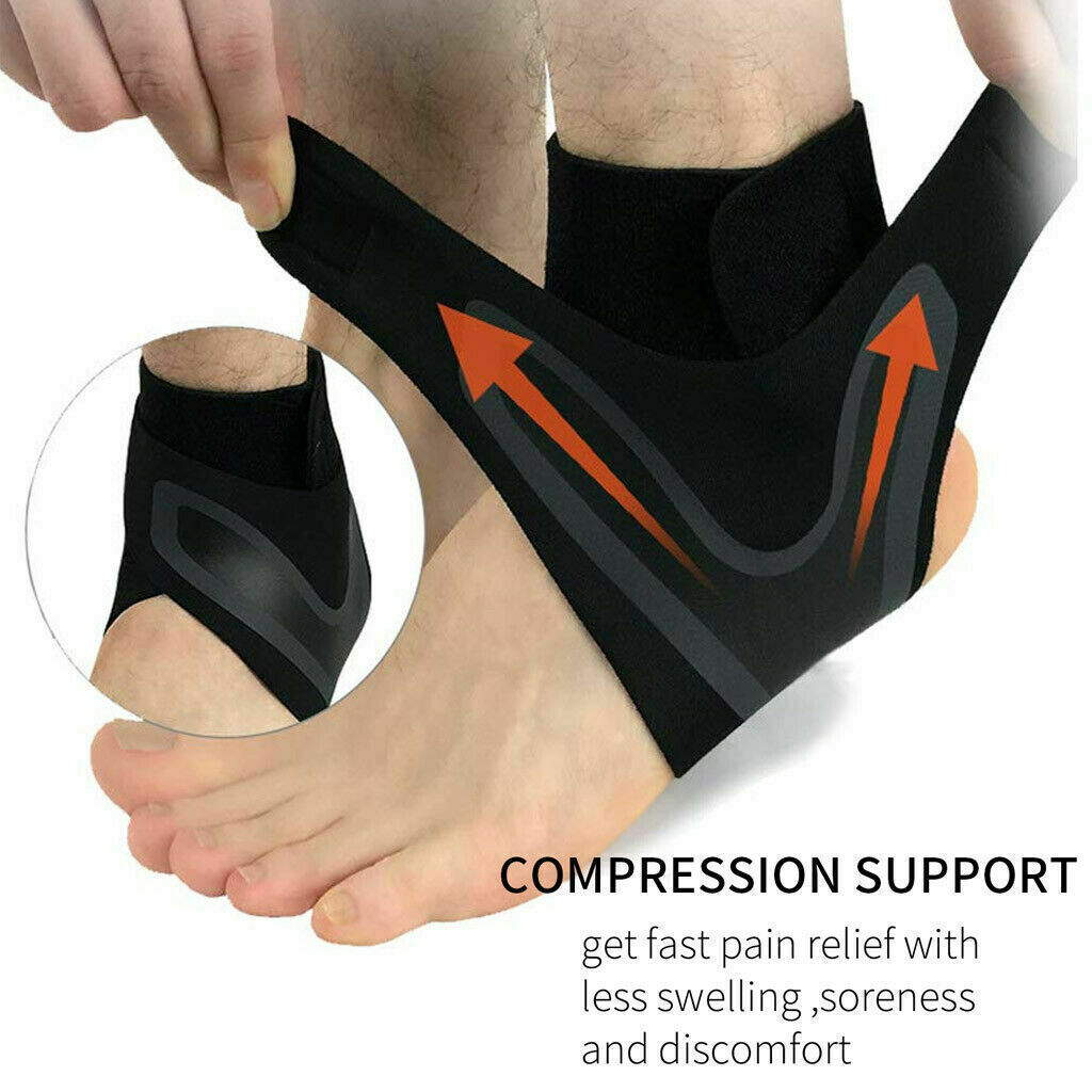 Ankle Brace Support Compression Sleeve Plantar Fasciitis Pain Relief Foot Wrap