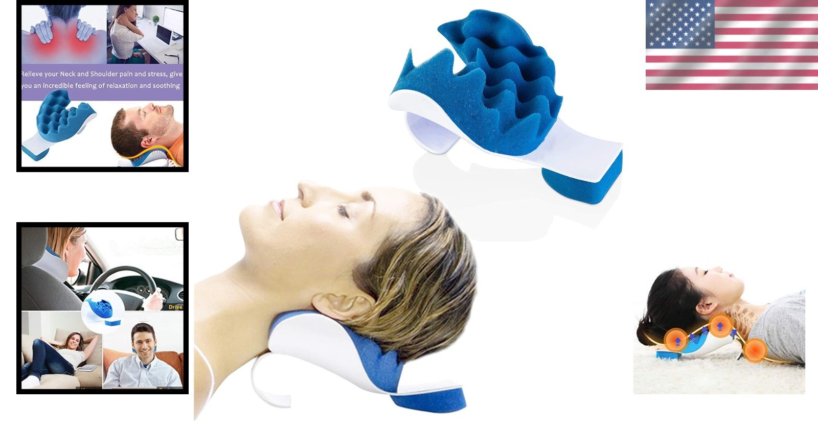 Chiropractic Cervical Pillow with U-Shaped Design for Neck & Shoulder Support