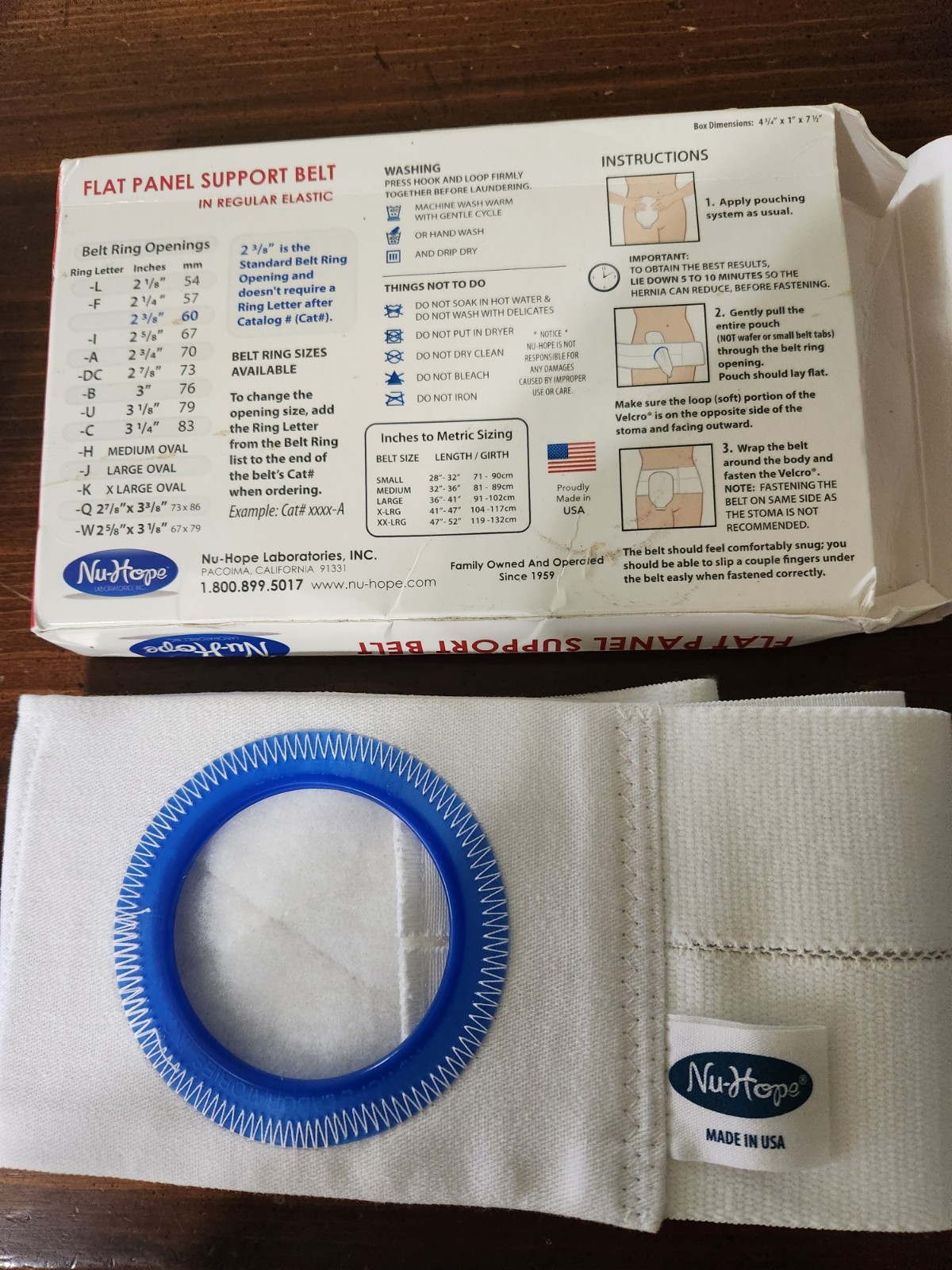 Nu-Hope 2663 Flat Panel Support Belt in Regular Elastic