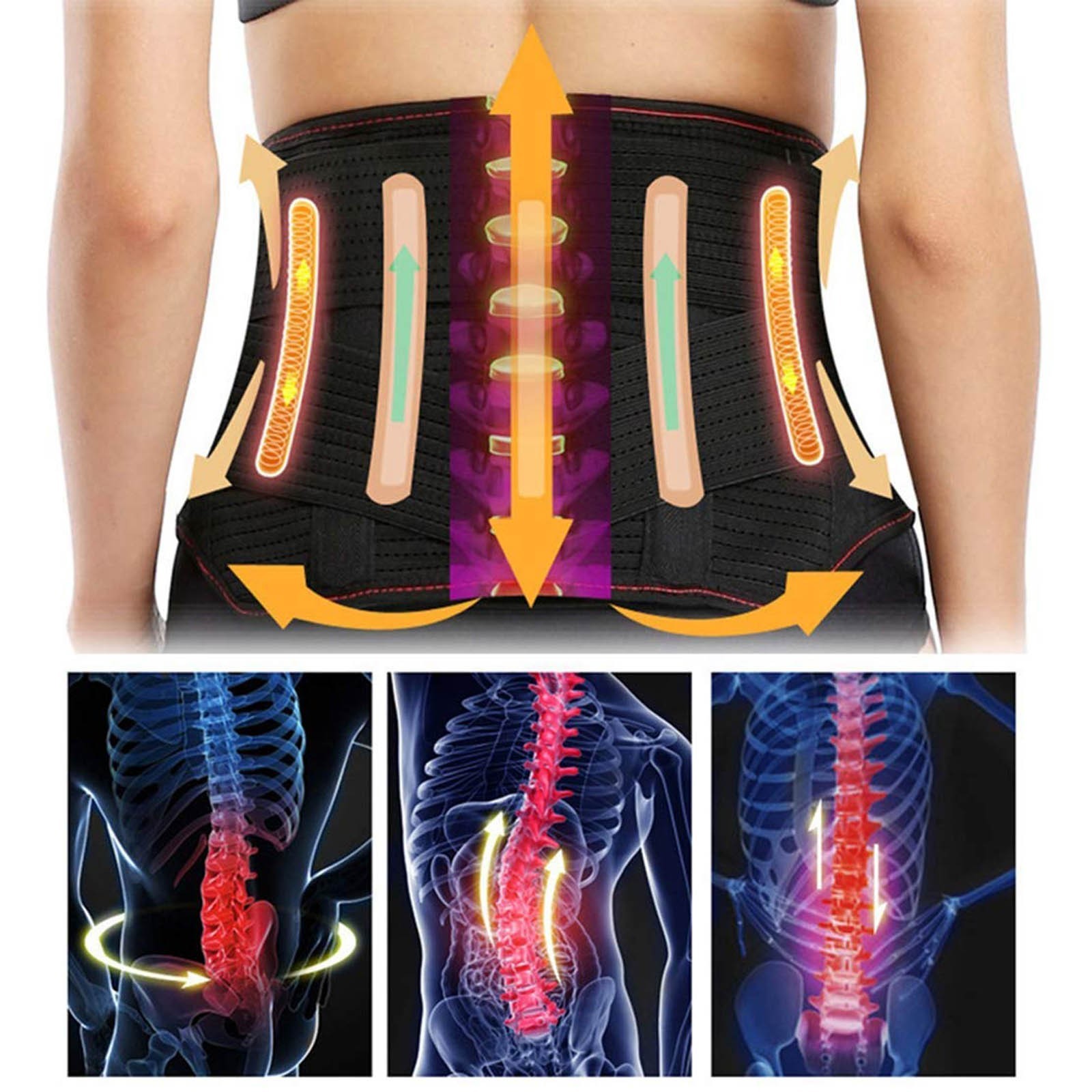 Lumbar Support Belt Lower Back Brace Adjustable Waist Support Men Women