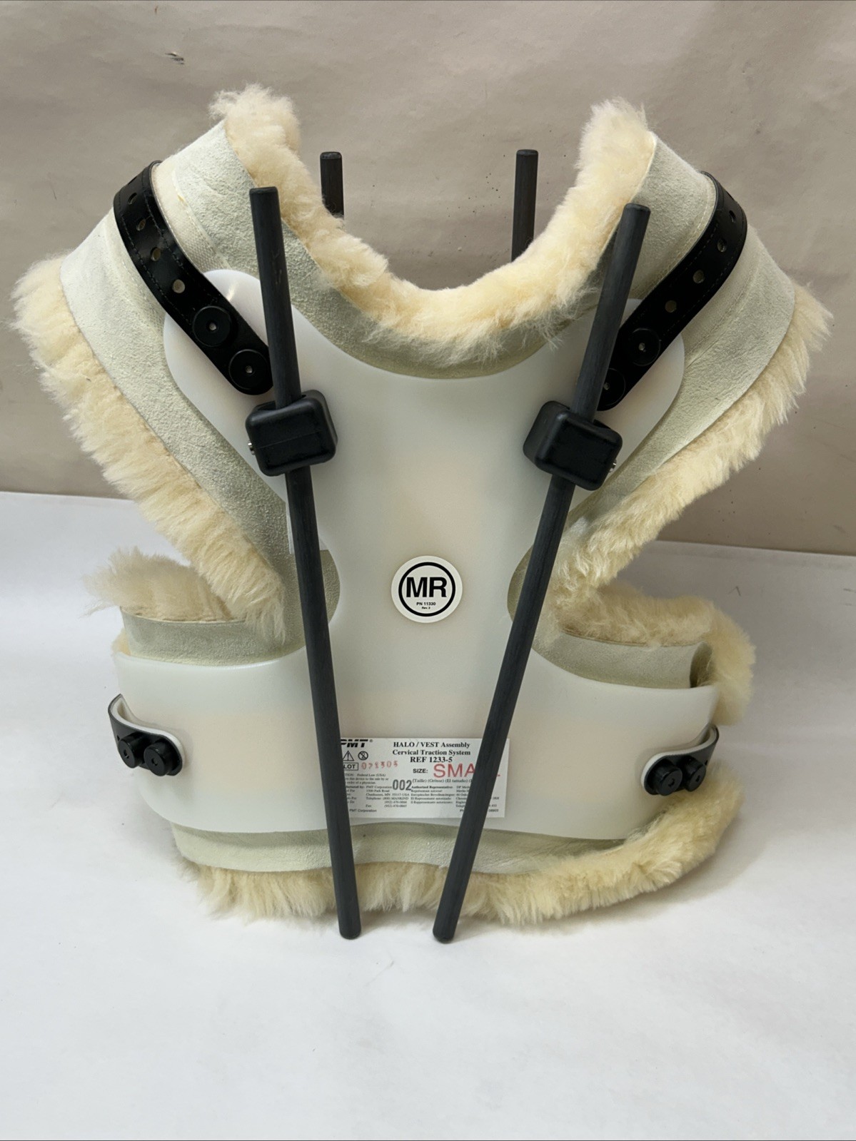 PMT Halo Assembly Cervical Traction System SMALL W Lambs Wool Vest NEW 1233-5