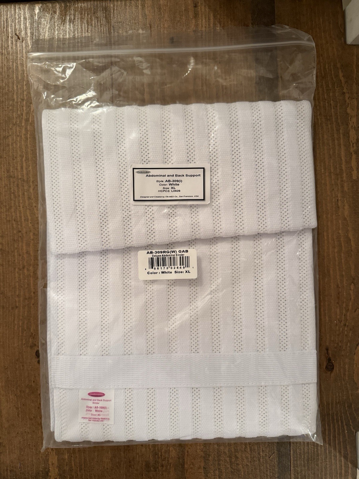 Gabrialla Abdominal & Back Support Binder Breathable Elastic AB-309 Size XL NEW