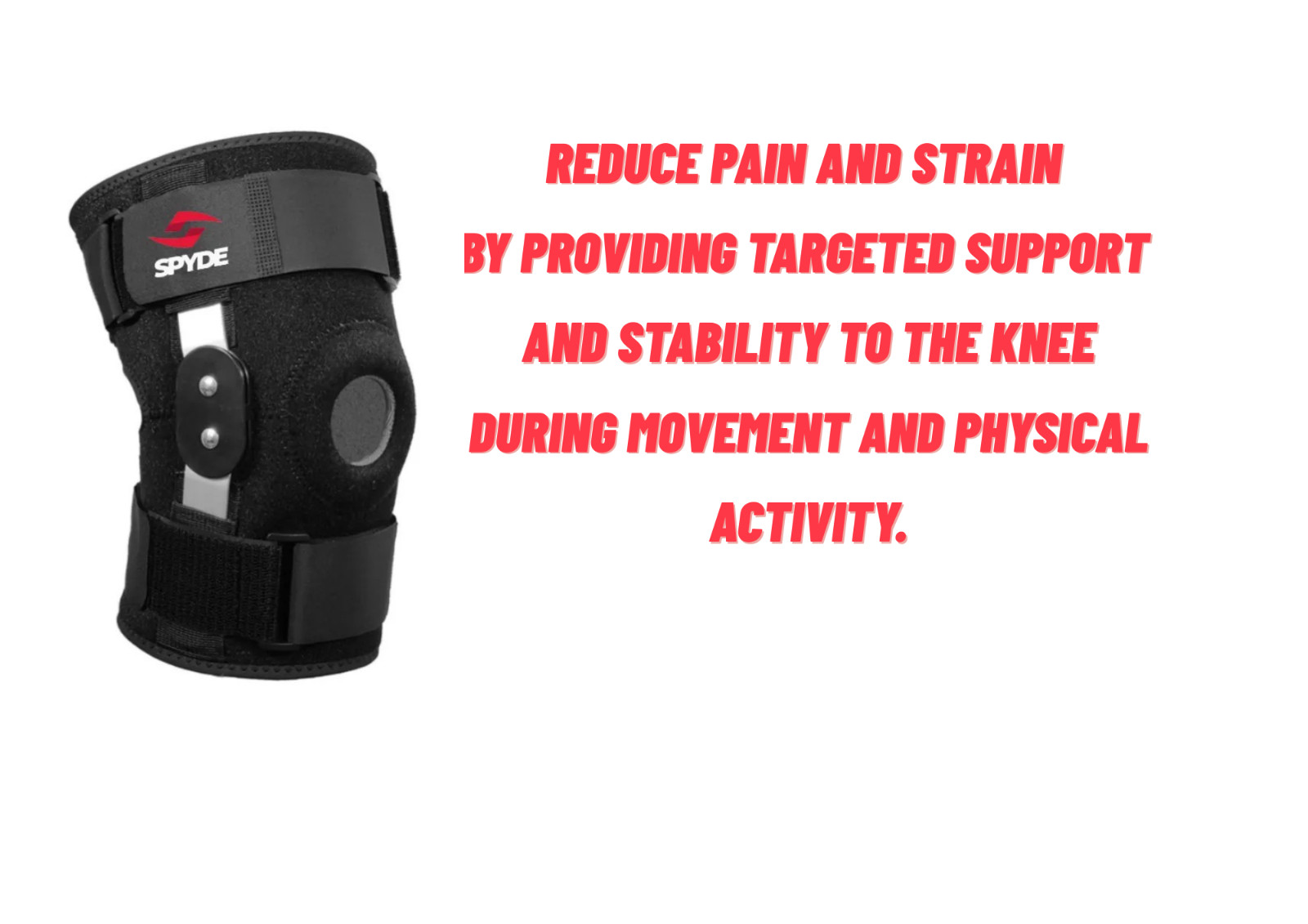 Spyde knee brace Strap Support Compression Arthritis Injury Recovery For Running