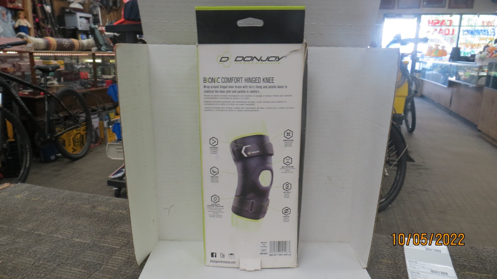 DONJOY 250-322 BIONIC BILATERAL HINGED KNEE WRAP FOR JOINT STABILAZATION NEW