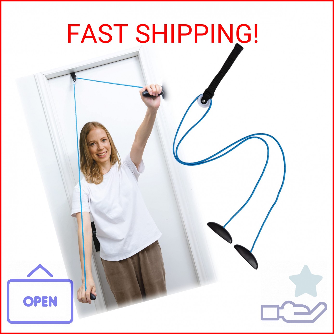 Shoulder Pulley Over The Door Physical Therapy System, Exercise Pulley, Alleviat