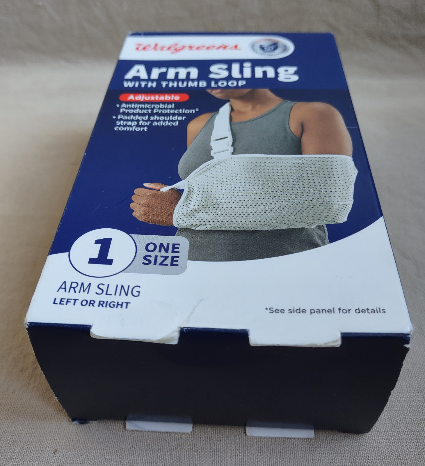 Walgreens Arm Sling w/ Thumb Loop One-Size Left or Right, NEW *READ*