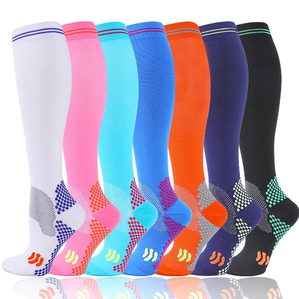 Calf Sleeves Leg Support Compression Socks Running Shin Splint Varicose Vein US