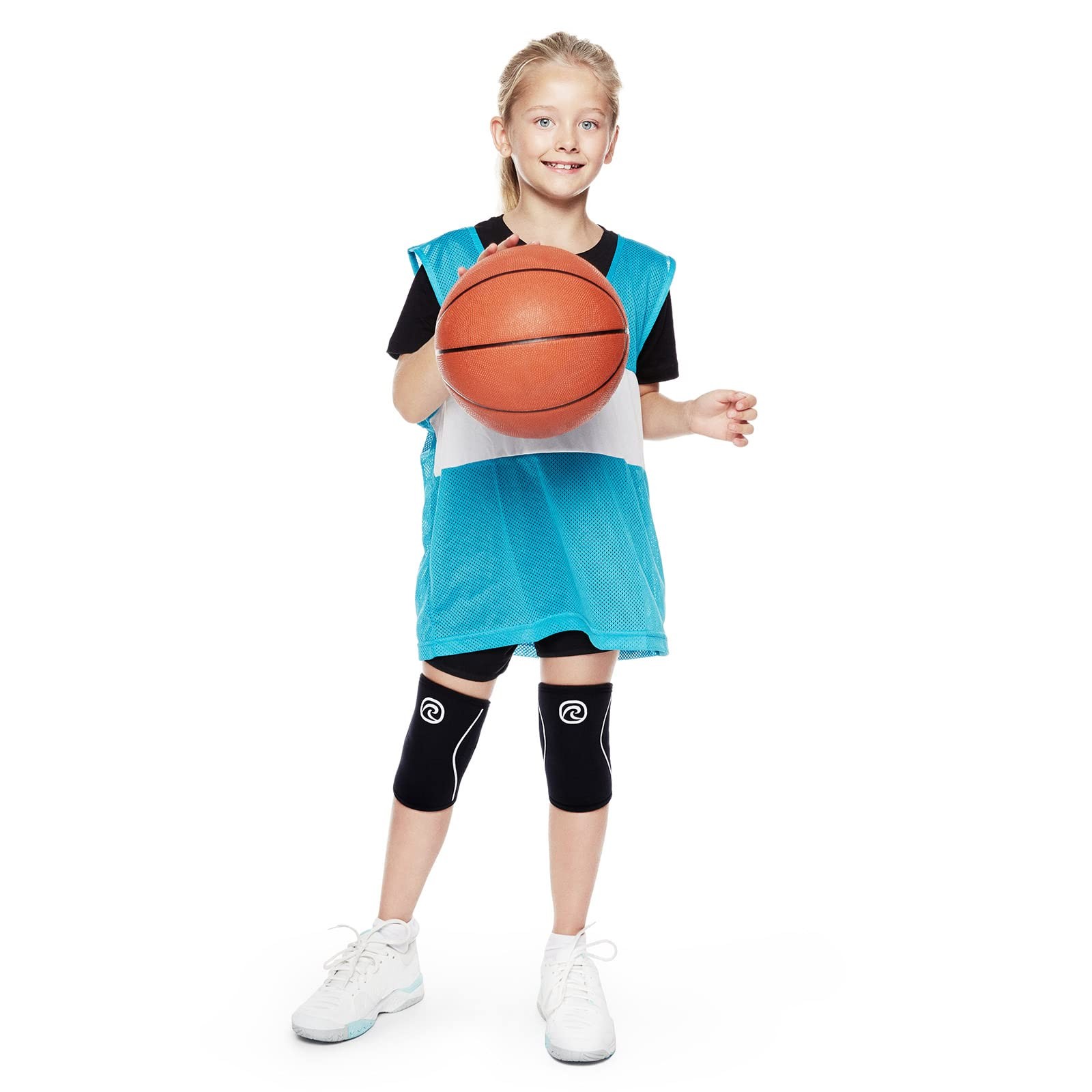 Small Black Kids Youth Girls Boys 5mm Neoprene Compression Knee Brace Sleeve
